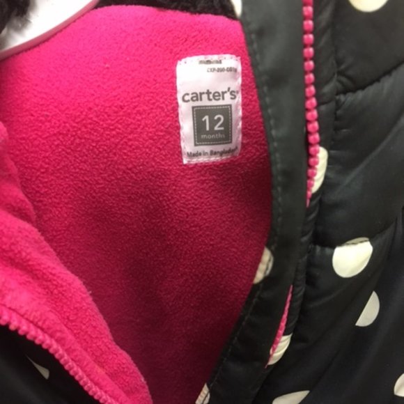 Carters 12M Black & White polkadot vest NICE! - Picture 4 of 4